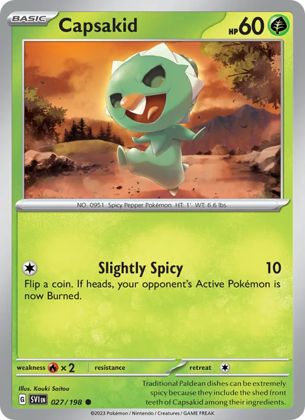 Capsakid — Scarlet & Violet #027 (Pokémon TCG card)