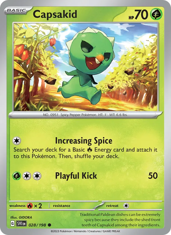 Capsakid — Scarlet & Violet #028 (Pokémon TCG card)