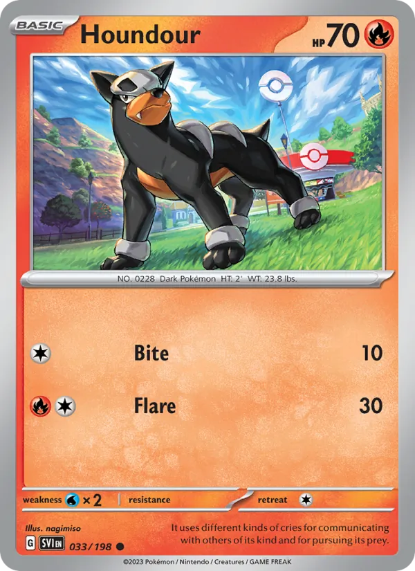 Houndour — Scarlet & Violet #033 (Pokémon TCG card)