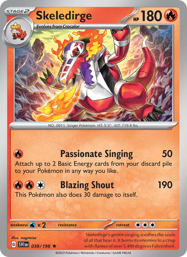 Skeledirge — Scarlet & Violet #038 (Pokémon TCG card)