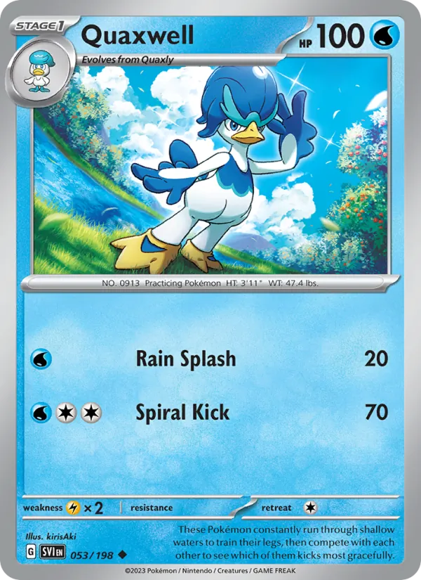 Quaxwell — Scarlet & Violet #053 (Pokémon TCG card)