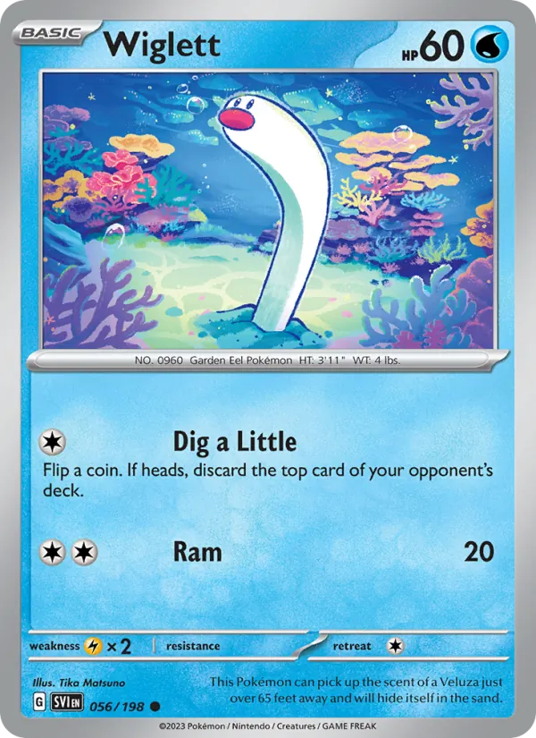 Wiglett — Scarlet & Violet #056 (Pokémon TCG card)