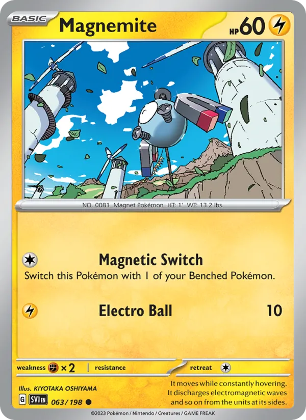 Magnemite — Scarlet & Violet #063 (Pokémon TCG card)