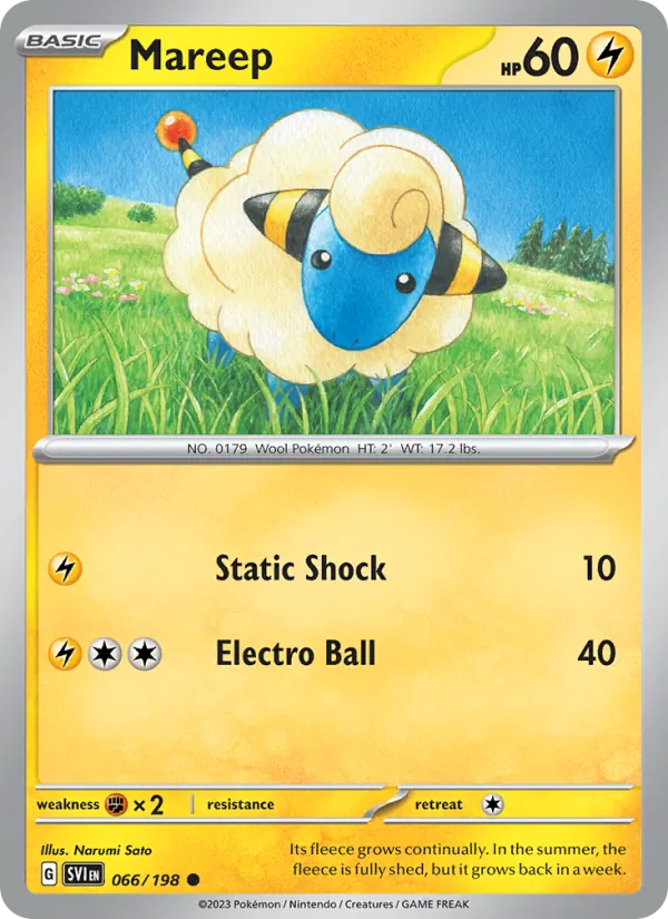 Mareep — Scarlet & Violet #066 (Pokémon TCG card)