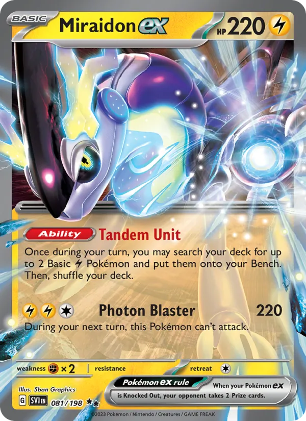 Miraidon ex — Scarlet & Violet #081 (Pokémon TCG card)