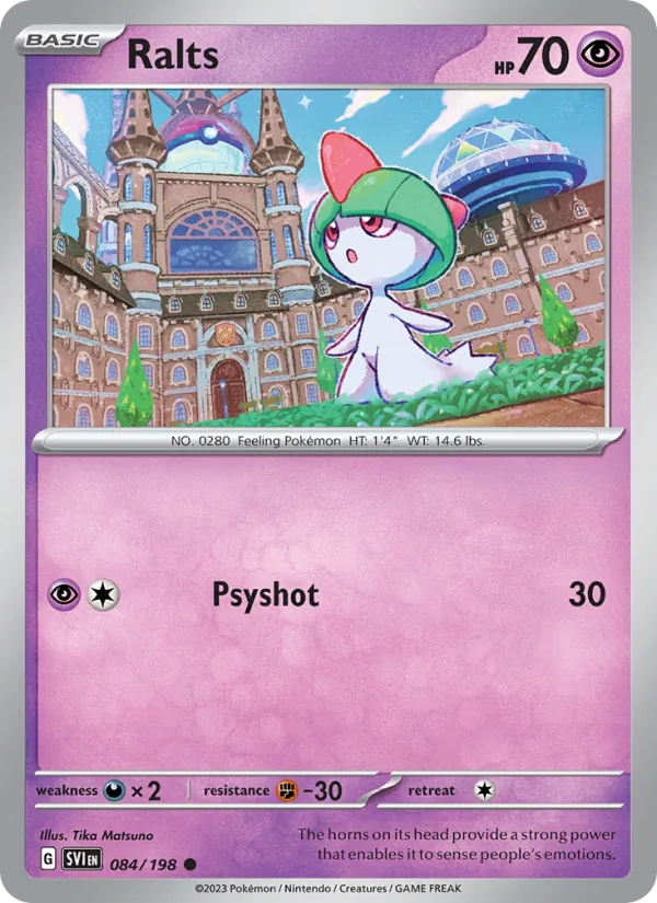 Ralts — Scarlet & Violet #084 (Pokémon TCG card)