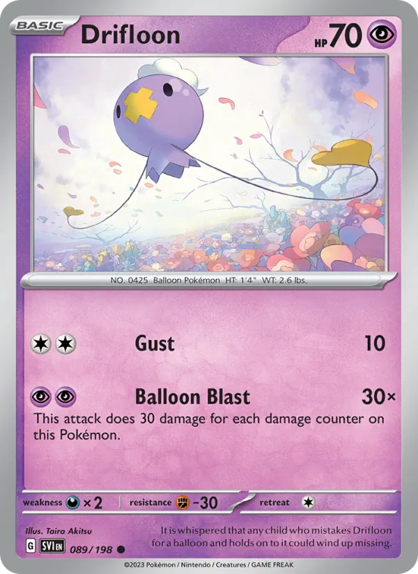 Drifloon — Scarlet & Violet #089 (Pokémon TCG card)
