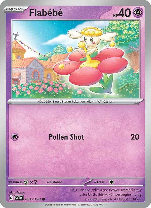 Flabébé — Scarlet & Violet #091 (Pokémon TCG card)