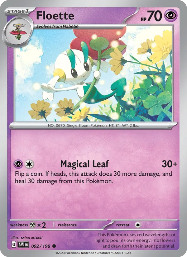 Floette — Scarlet & Violet #092 (Pokémon TCG card)