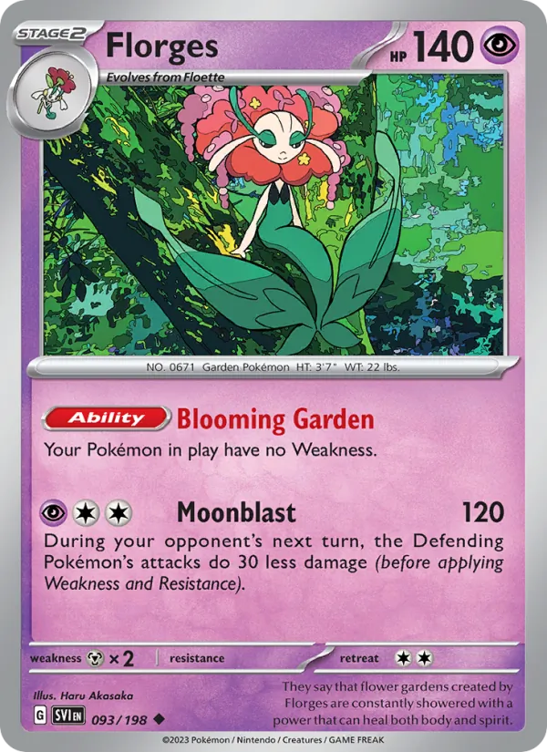 Florges — Scarlet & Violet #093 (Pokémon TCG card)