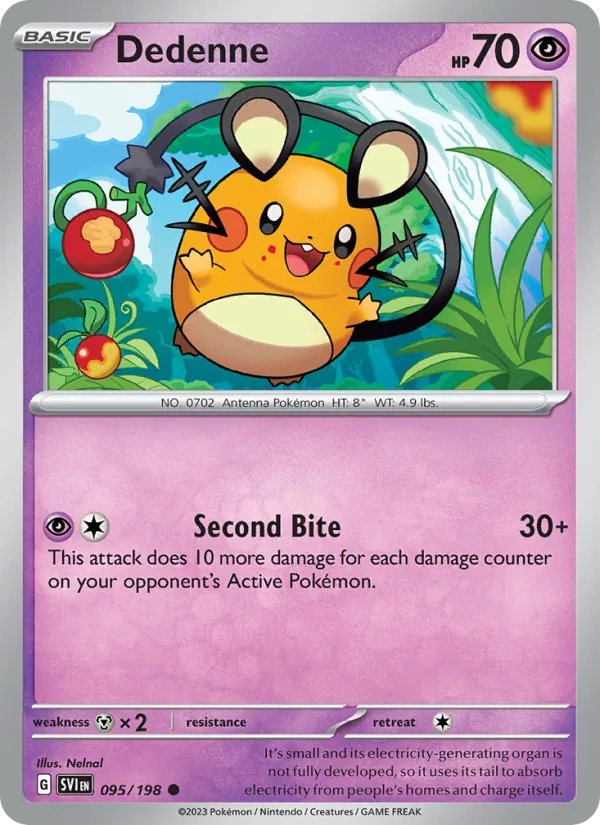 Dedenne — Scarlet & Violet #095 (Pokémon TCG card)