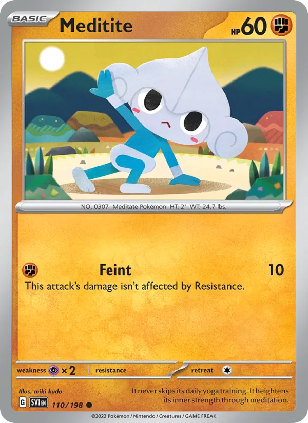 Meditite — Scarlet & Violet #110 (Pokémon TCG card)