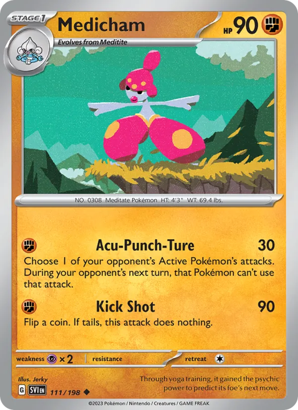 Medicham — Scarlet & Violet #111 (Pokémon TCG card)