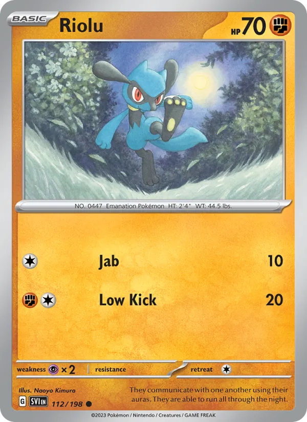 Riolu — Scarlet & Violet #112 (Pokémon TCG card)