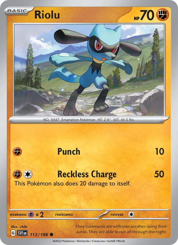 Riolu — Scarlet & Violet #113 (Pokémon TCG card)