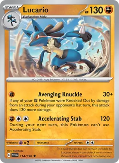 Lucario (Scarlet & Violet #114)