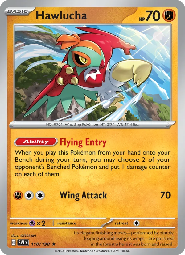 Hawlucha — Scarlet & Violet #118 (Pokémon TCG card)