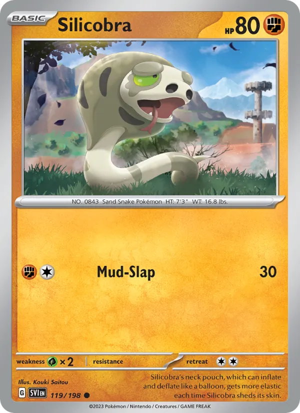 Silicobra — Scarlet & Violet #119 (Pokémon TCG card)