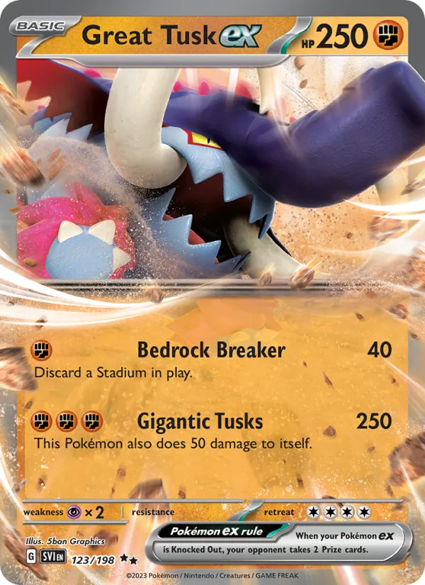 Great Tusk ex — Scarlet & Violet #123 (Pokémon TCG card)