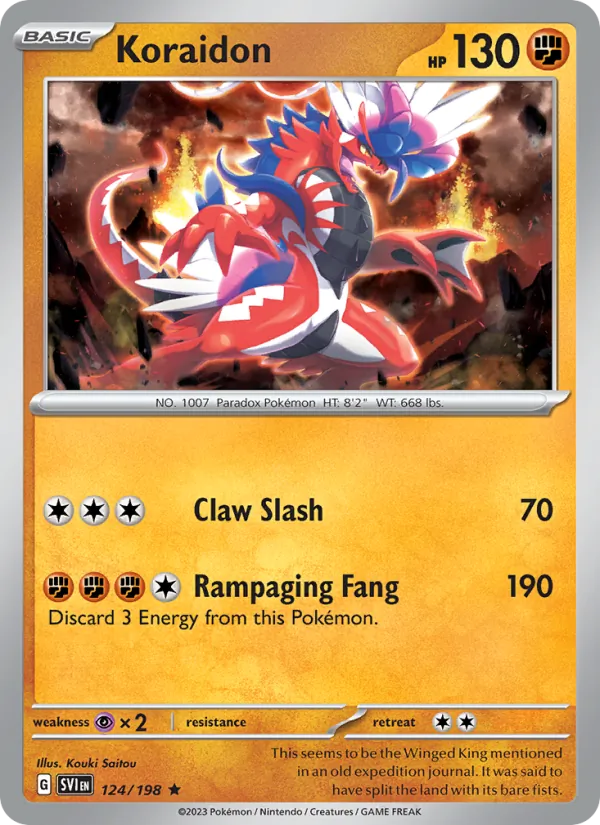 Koraidon — Scarlet & Violet #124 (Pokémon TCG card)