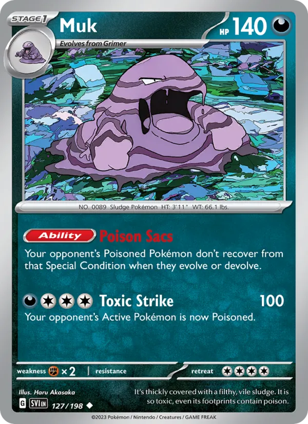 Muk — Scarlet & Violet #127 (Pokémon TCG card)