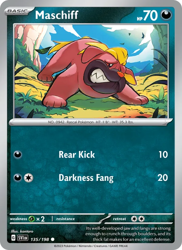 Maschiff — Scarlet & Violet #135 (Pokémon TCG card)