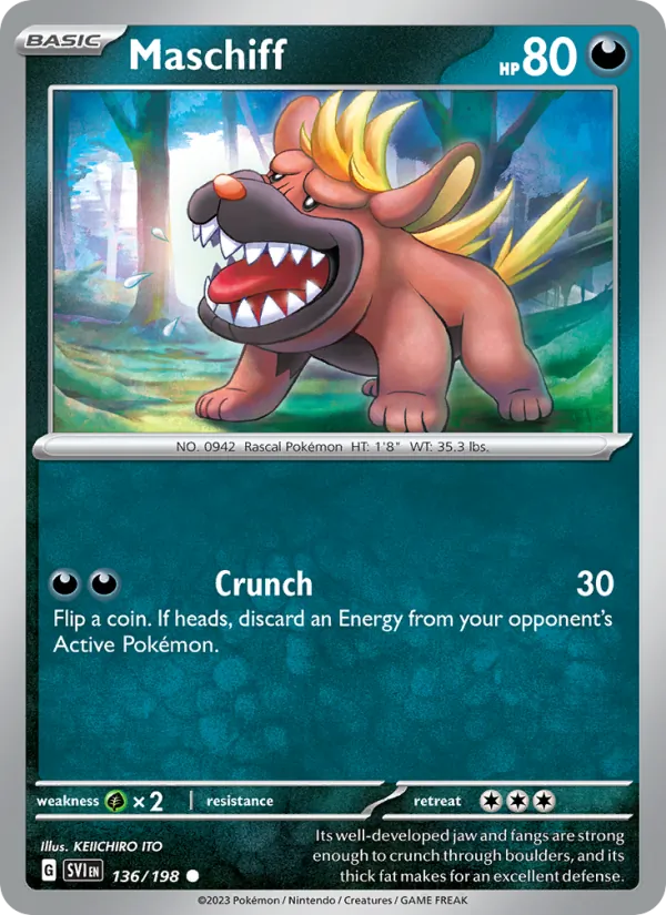 Maschiff — Scarlet & Violet #136 (Pokémon TCG card)
