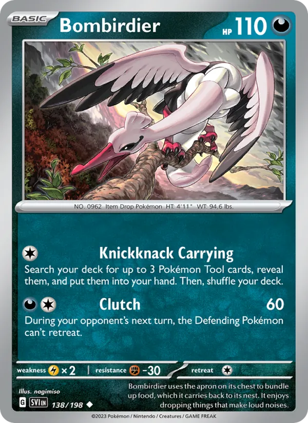 Bombirdier — Scarlet & Violet #138 (Pokémon TCG card)