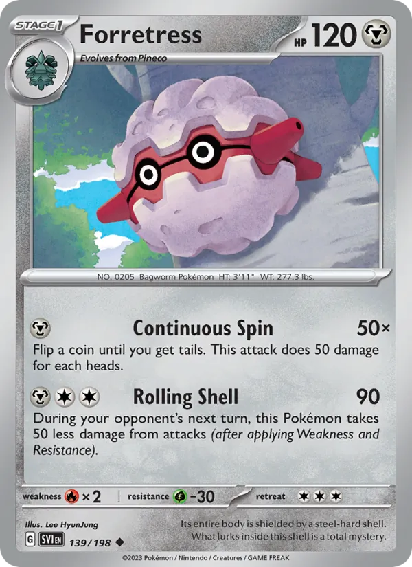 Forretress — Scarlet & Violet #139 (Pokémon TCG card)