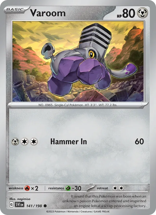 Varoom — Scarlet & Violet #141 (Pokémon TCG card)