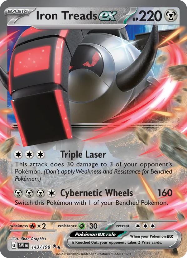 Iron Treads ex — Scarlet & Violet #143 (Pokémon TCG card)