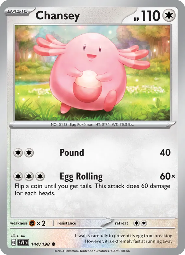 Chansey — Scarlet & Violet #144 (Pokémon TCG card)