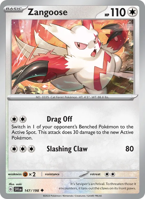 Zangoose — Scarlet & Violet #147 (Pokémon TCG card)