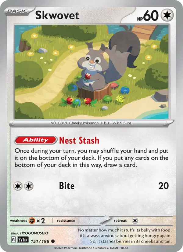 Skwovet — Scarlet & Violet #151 (Pokémon TCG card)