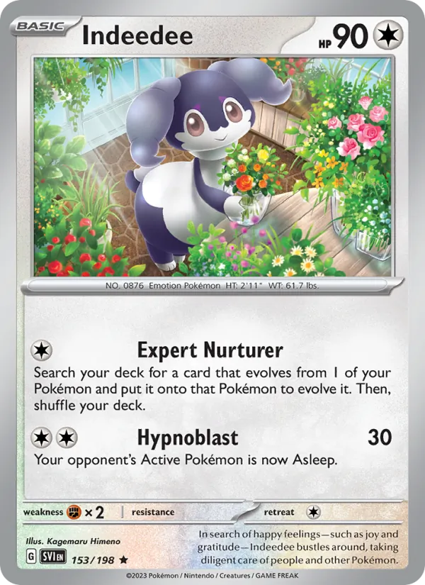 Indeedee — Scarlet & Violet #153 (Pokémon TCG card)