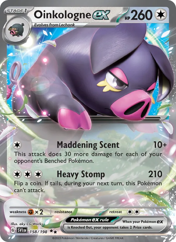 Oinkologne ex — Scarlet & Violet #158 (Pokémon TCG card)