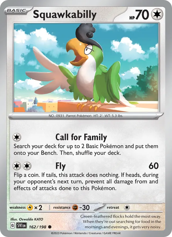Squawkabilly — Scarlet & Violet #162 (Pokémon TCG card)