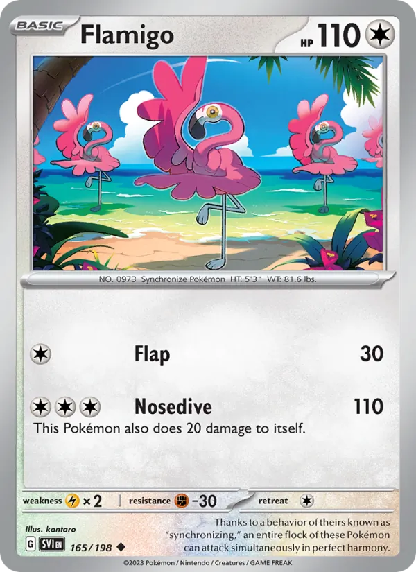 Flamigo — Scarlet & Violet #165 (Pokémon TCG card)