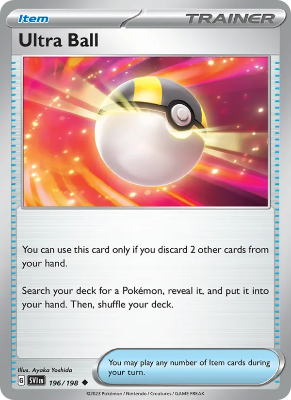 Ultra Ball — Scarlet & Violet #196 (Pokémon TCG card)