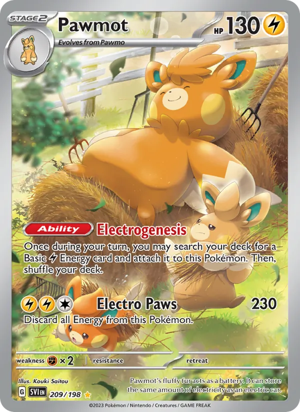 Pawmot — Scarlet & Violet #209 (Pokémon TCG card)