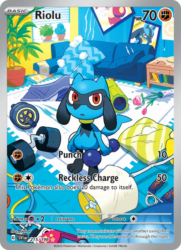 Riolu — Scarlet & Violet #215 (Pokémon TCG card)