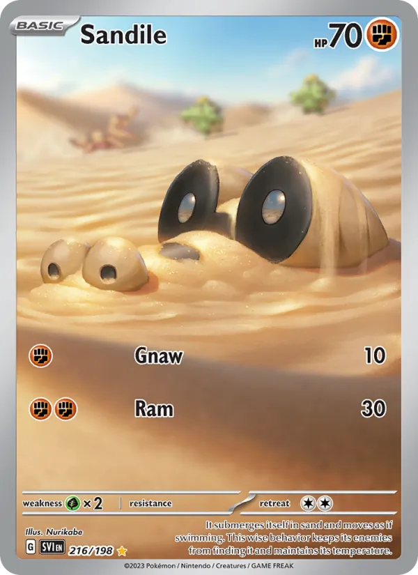 Sandile — Scarlet & Violet #216 (Pokémon TCG card)