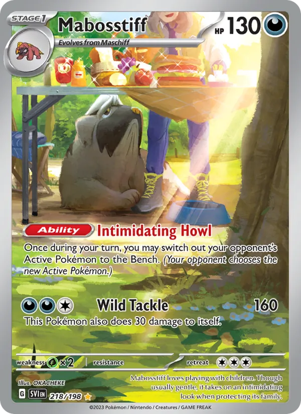 Mabosstiff — Scarlet & Violet #218 (Pokémon TCG card)