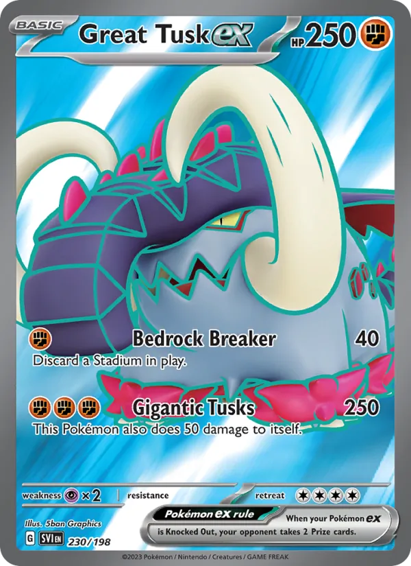 Great Tusk ex — Scarlet & Violet #230 (Pokémon TCG card)
