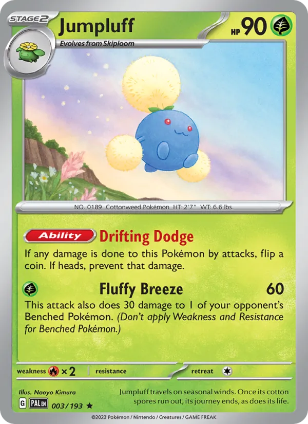 Jumpluff — Paldea Evolved #003 (Pokémon TCG card)