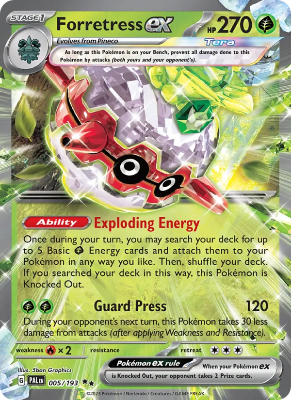 Forretress ex — Paldea Evolved #005 (Pokémon TCG card)