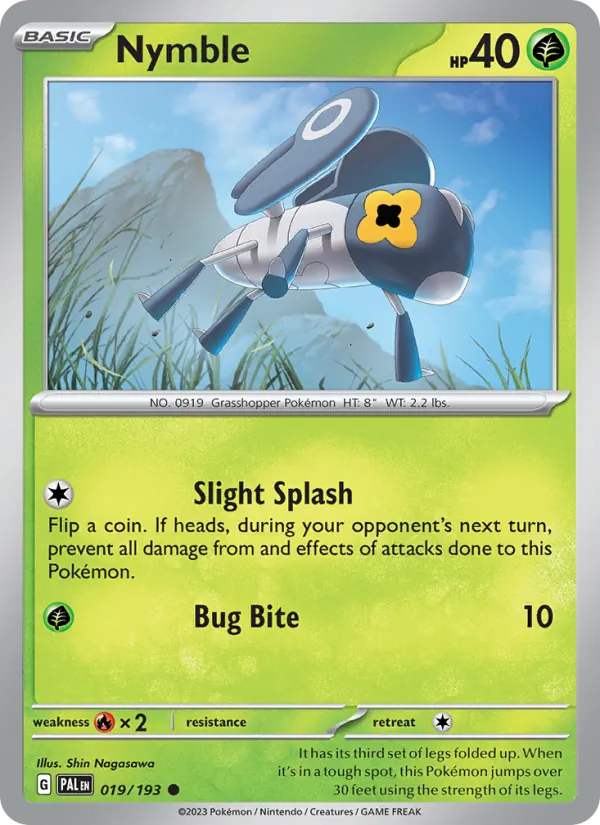 Nymble — Paldea Evolved #019 (Pokémon TCG card)