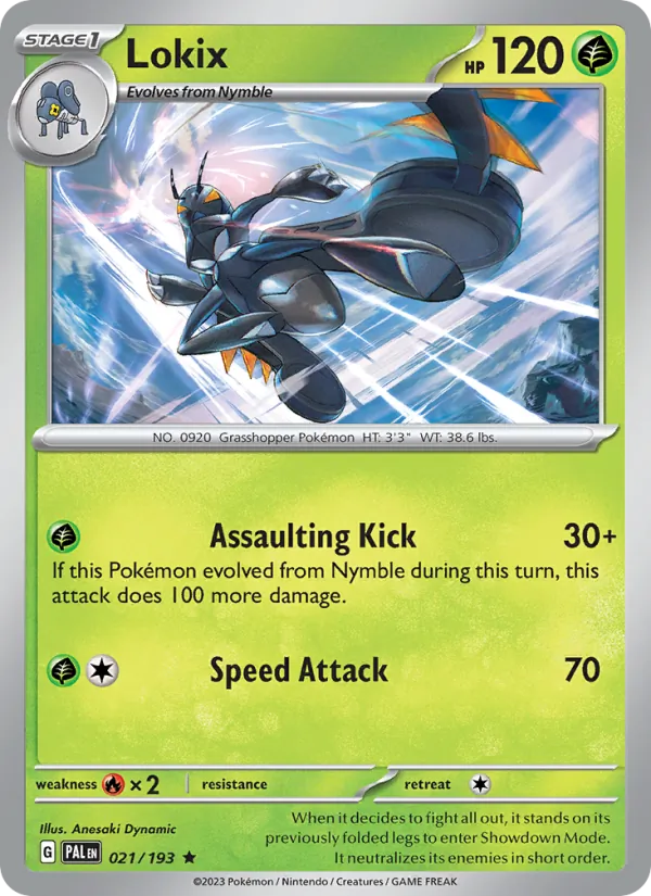 Lokix — Paldea Evolved #021 (Pokémon TCG card)