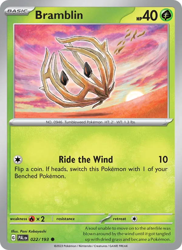 Bramblin — Paldea Evolved #022 (Pokémon TCG card)