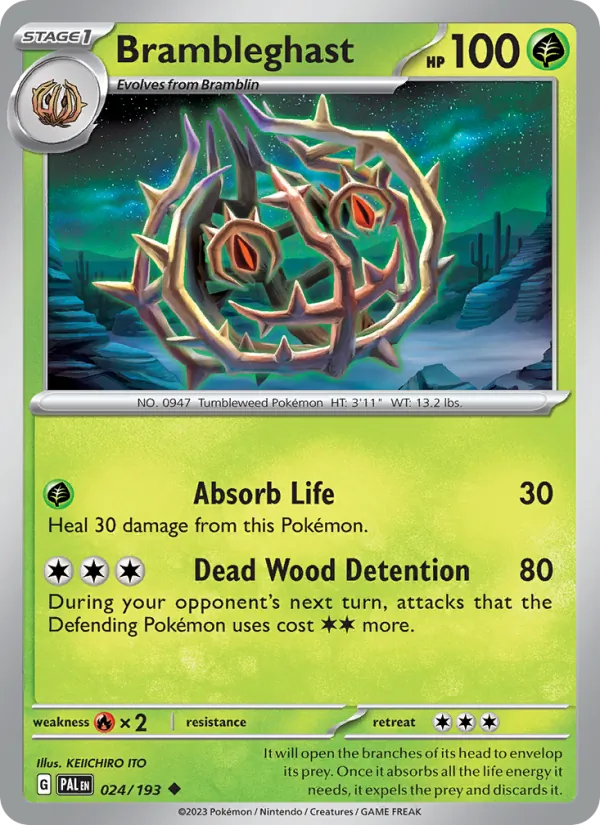 Brambleghast — Paldea Evolved #024 (Pokémon TCG card)